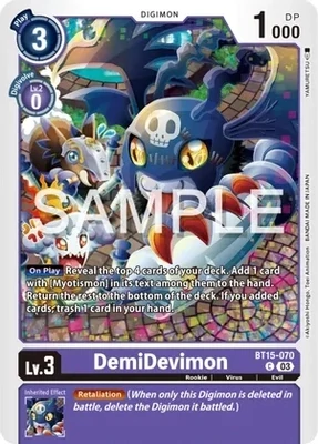 SH DemiDevimon - Exceed Apocalypse (BT15)
Exceed Apocalypse
