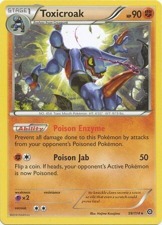 Toxicroak - 59/114 - Rare
XY: Steam Siege Singles (Espanol)