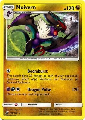 Noivern - 159/236 - Rare Sun &amp; Moon: Unified Minds Singles