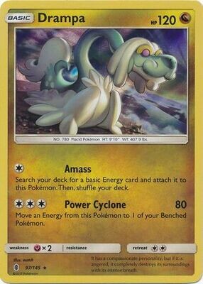 Drampa - 97/145 - Holo Rare Sun &amp; Moon: Guardians Rising Singles
