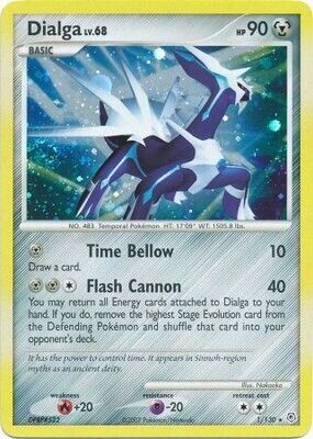 Dialga - 1/130 - Holo Rare
Diamond &amp; Pearl (Base Set) Singles