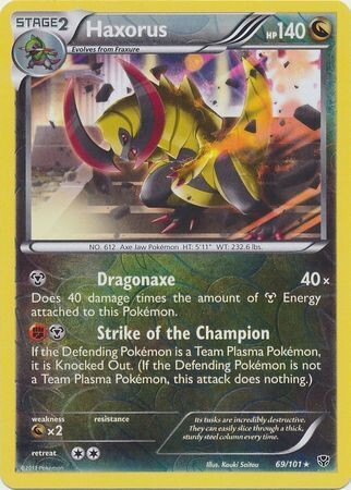 Haxorus - 69/101 - Holo Rare Reverse Holo
Black &amp; White 10: Plasma Blast Reverse Holo Singles