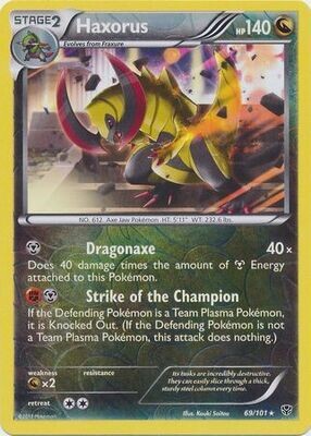 Haxorus - 69/101 - Holo Rare Reverse Holo
Black &amp; White 10: Plasma Blast Reverse Holo Singles