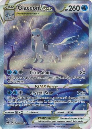 SJ Glaceon VSTAR - GG40/GG70 - Ultra Rare Crown Zenith Singles