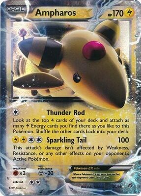 SJ Ampharos EX - 27/98 - Ultra Rare XY: Ancient Origins Singles