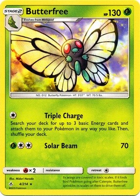 Butterfree - 4/214 - Rare Sun &amp; Moon: Unbroken Bonds Singles