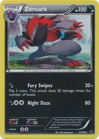 Zoroark - 67/98 - Holo Rare
Black &amp; White 2: Emerging Powers Singles