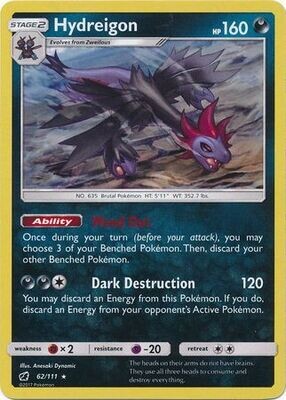 Hydreigon - 62/111 - Shattered Holo Rare Pokemon Theme Deck Exclusives