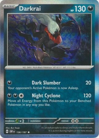 (Membresia) Darkrai - 136/197 - Holo Rare Obsidian Flames Singles