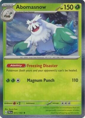 Abomasnow - 011/193 - Holo Rare
Scarlet &amp; Violet: Paldea Evolved Singles