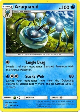 Araquanid - 49/236 - Rare
Sun &amp; Moon: Unified Minds Singles