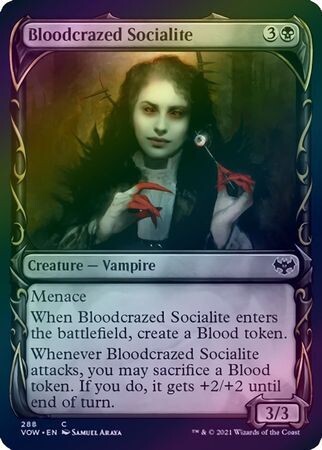 Bloodcrazed Socialite 288 - Foil Innistrad: Crimson Vow Collector Booster Foil Singles
