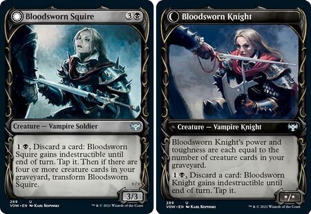 Bloodsworn Squire | Bloodsworn Knight 289 - Showcase Fang Frame Innistrad: Crimson Vow (Español)