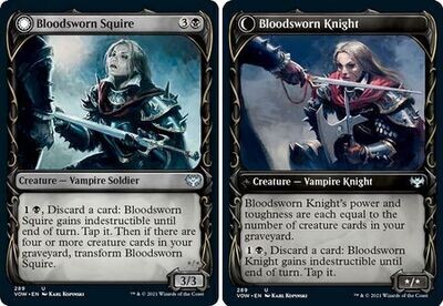 Bloodsworn Squire | Bloodsworn Knight 289 - Showcase Fang Frame Innistrad: Crimson Vow (Español)