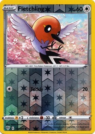 Fletchling - 151/189 - Common Reverse Holo
Sword &amp; Shield: Darkness Ablaze Reverse Holo Singles *Espanol*