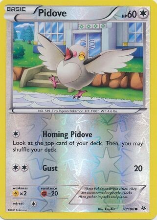 Pidove - 78/108 - Common Reverse Holo
XY: Roaring Skies Reverse Holo Singles