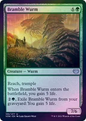 Bramble Wurm 189/277 - Foil Innistrad: Crimson Vow Foil Singles (Español)