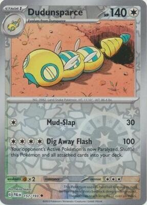 SH Dudunsparce - 157/193 - Uncommon Reverse Holo Scarlet &amp; Violet: Paldea Evolved Reverse Holo Singles