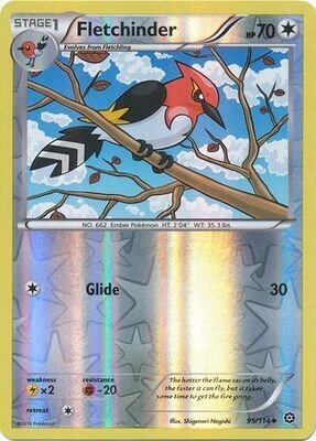 Fletchinder - 95/114 - Uncommon Reverse Holo
XY: Steam Siege Reverse Holo Singles