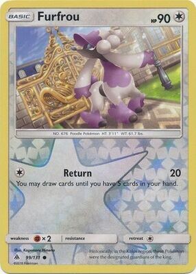 Furfrou - 99/131 - Common Reverse Holo
Sun &amp; Moon: Forbidden Light Reverse Holo Singles