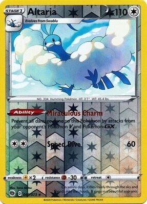 Altaria - 049/073 - Holo Rare Reverse Holo
Champion&#39;s Path Reverse Holo Singles