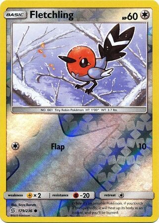 Fletchling - 179/236 - Common Reverse Holo
Sun &amp; Moon: Unified Minds Reverse Holo Singles