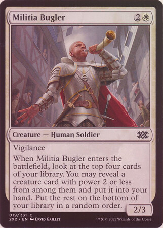 Militia Bugler 019/331 - Foil Double Masters 2022 Foil Singles