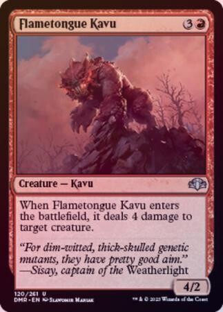 Flametongue Kavu 120/261 - Foil Dominaria Remastered Foil Singles