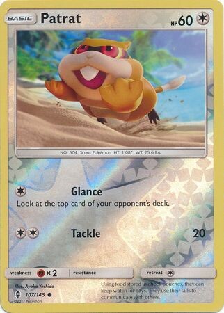 Patrat - 107/145 - Common Reverse Holo
Sun &amp; Moon: Guardians Rising Reverse Holo Singles
