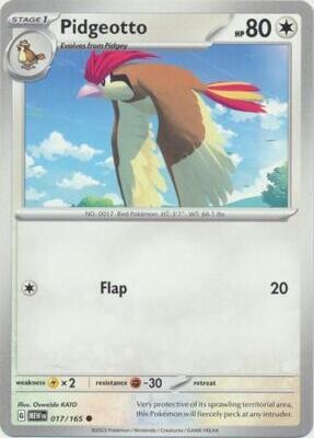 Pidgeotto - 017/165 - Common Scarlet &amp; Violet 151 Singles
