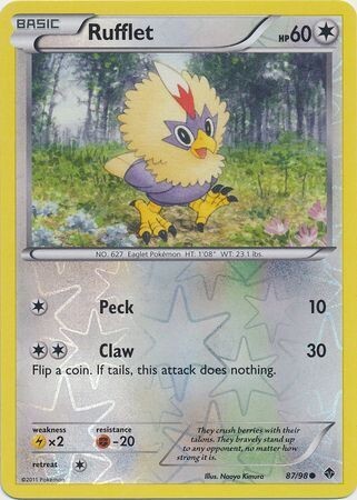 Rufflet - 87/98 - Common Reverse Holo
Black &amp; White 2: Emerging Powers Reverse Holo Singles