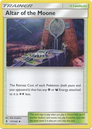 Altar of the Moone - 117/145 - Uncommon Sun &amp; Moon: Guardians Rising Singles