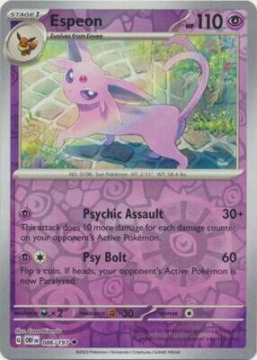 SH Espeon - 086/197 - Uncommon Reverse Holo Obsidian Flames Reverse Holo Singles