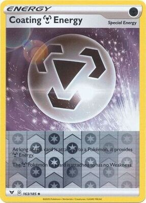 Coating M Energy - 163/185 - Uncommon Reverse Holo
Sword &amp; Shield: Vivid Voltage Reverse Holo Singles
