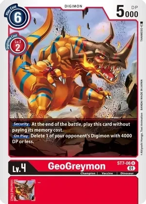 SH GeoGreymon - Starter Deck 07: Gallantmon (ST-7)
Starter Deck 07: Gallantmon