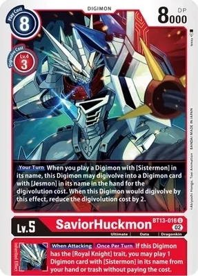 SH SaviorHuckmon - Versus Royal Knights (BT13)
Versus Royal Knights