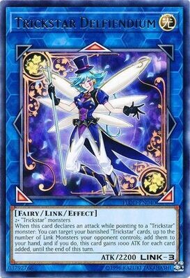 Trickstar Delfiendium - FLOD-EN040 - Rare Unlimited Flames of Destruction Unlimited Singles