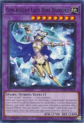 Gem-Knight Lady Rose Diamond - MP23-EN134 - Common 1st Edition Mega Tin 2023 Dueling Heroes Singles