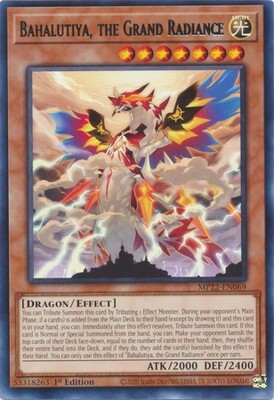 Bahalutiya, the Grand Radiance - MP22-EN069 - Rare 1st Edition
2022 Mega-Tin: Pharaoh&#39;s Gods 1st Edition Singles