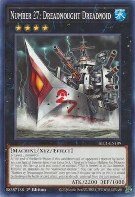 Number 27: Dreadnought Dreadnoid - BLC1-EN109 - Common 1st Edition Battles of Legend: Chapter 1 1st Edition Singles