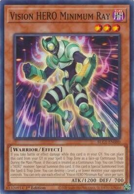Vision HERO Minimum Ray - BLC1-EN080 - Common 1st Edition Battles of Legend: Chapter 1 1st Edition Singles
