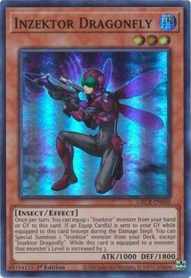 Inzektor Dragonfly - GRCR-EN040 - Super Rare 1st Edition
The Grand Creators 1st Edition Singles
