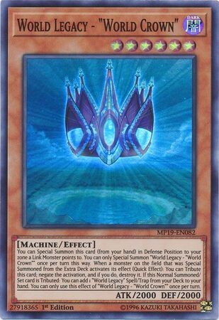 World Legacy - World Crown - MP19-EN082 - Super Rare 1st Edition Yu-Gi-Oh! 2019 Mega-Tins: Gold Sarcophagus Tin Mega Pack Singles *Espanol*