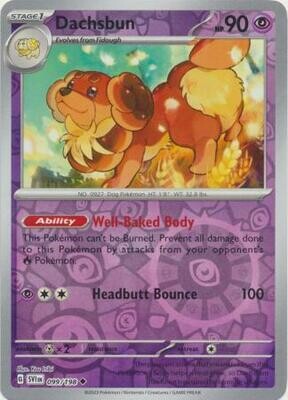 Dachsbun - 099/198 - Uncommon Reverse Holo
Scarlet &amp; Violet (Base Set) Reverse Holo Singles *Espanol*