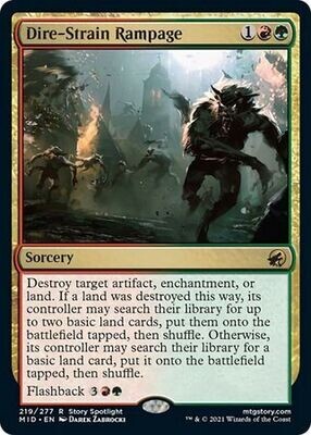 Dire-Strain Rampage 219/277
Innistrad: Midnight Hunt Singles(Español)