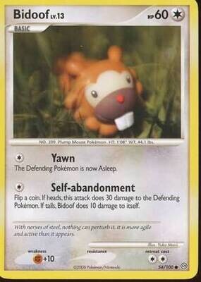 Bidoof - 54/100 - Common
Diamond &amp; Pearl: Stormfront Singles