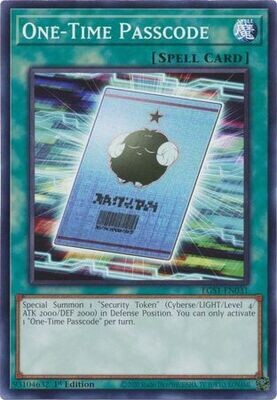 One-Time Passcode - EGS1-EN031 - Common 1st Edition Egyptian God Deck: Silfer the Sky Dragon 1st Edition Singles (espanol)