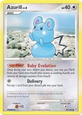 Azurill - 69/130 - Common Diamond &amp; Pearl (Base Set) Singles