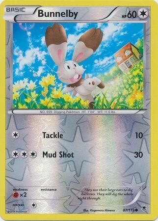 Bunnelby - 87/119 - Common Reverse Holo
XY: Phantom Forces Reverse Holo Singles