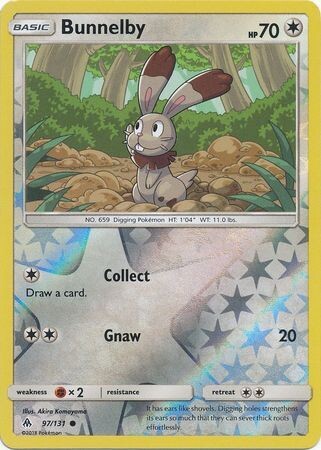 Bunnelby - 97/131 - Common Reverse Holo
Sun &amp; Moon: Forbidden Light Reverse Holo Singles